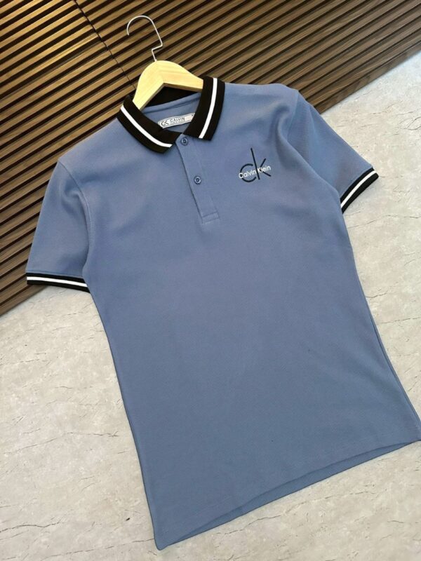 Calvin Klein Blue Collar T-shirt For Men