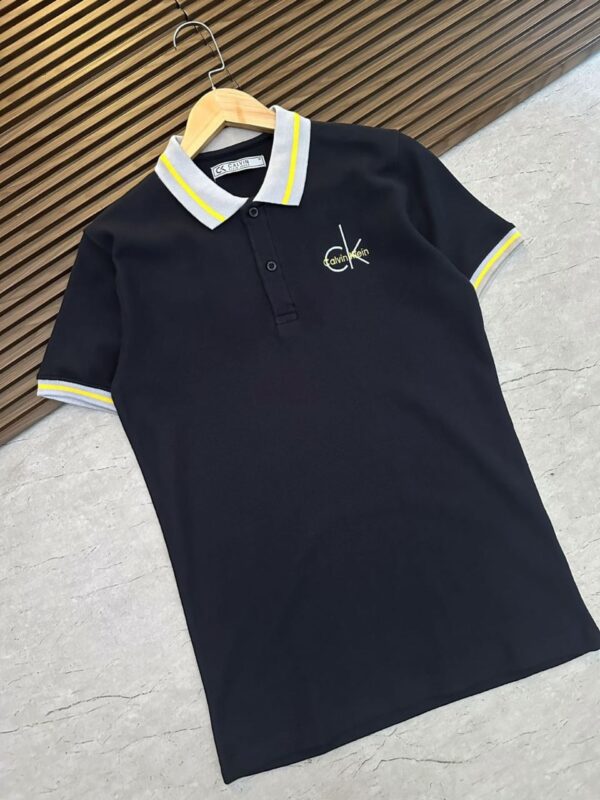 Calvin Klein Navy Blue Collar T-shirt For Men